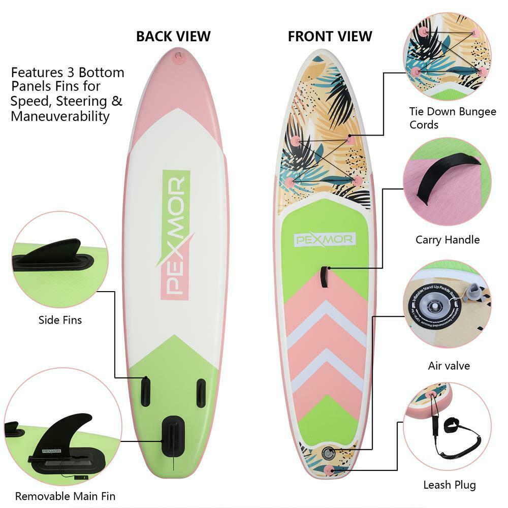New 10.5Ft Stand Up Paddle Board SUP Surfboard+Bag+Leash+Paddle+Fin+Pump+Kit