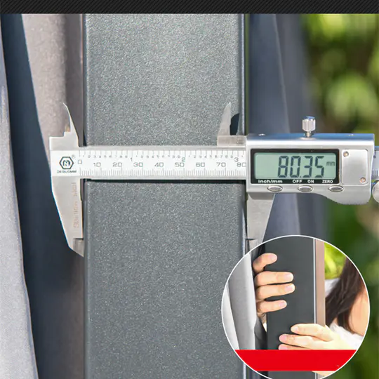 2.9×5.45meter Outdoor awning sliding retractable aluminum PC board Car.