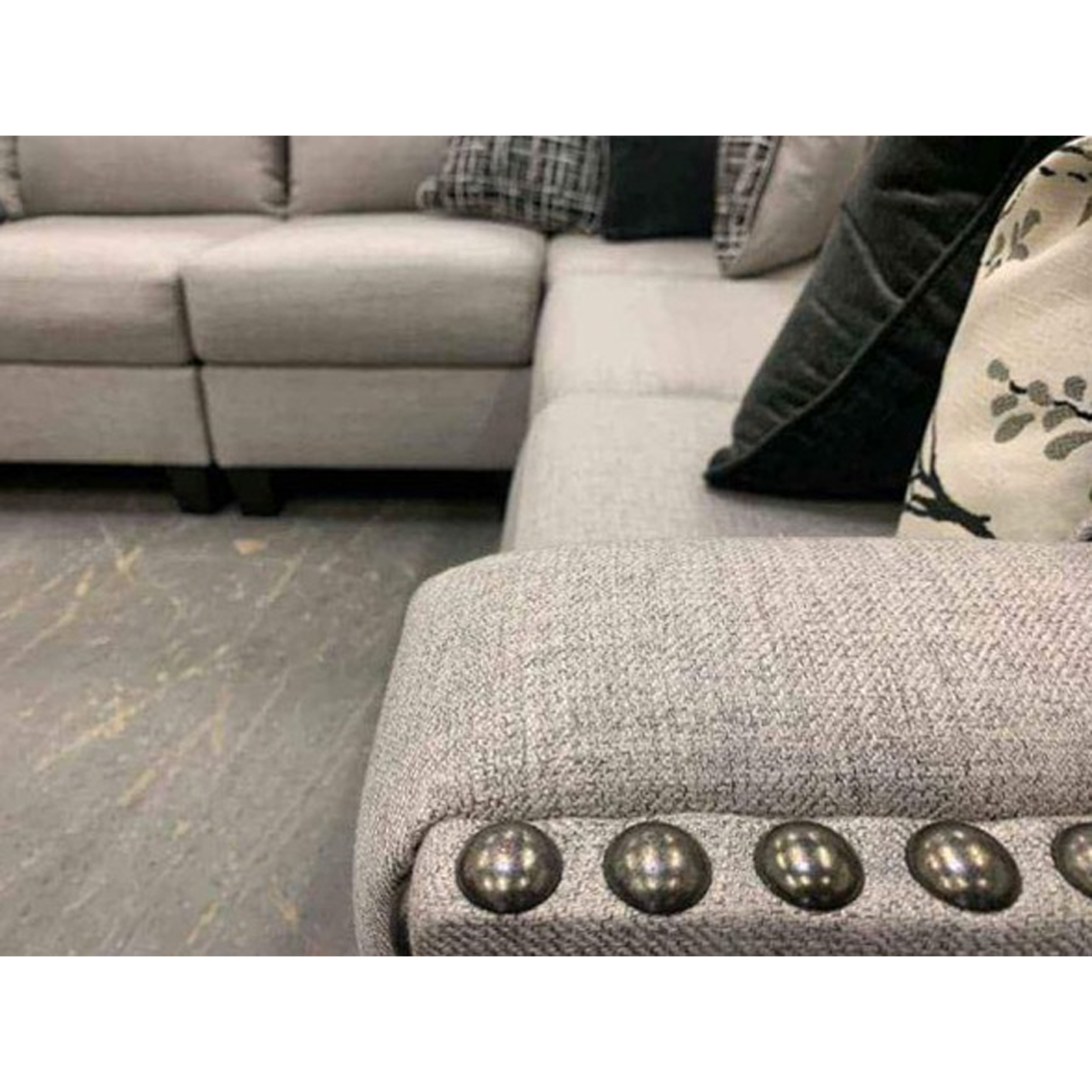 Sectional Sofa Couch with Ottoman Living Room Corner Couch 6 Seat Modular L Shaped Couch for Home Office