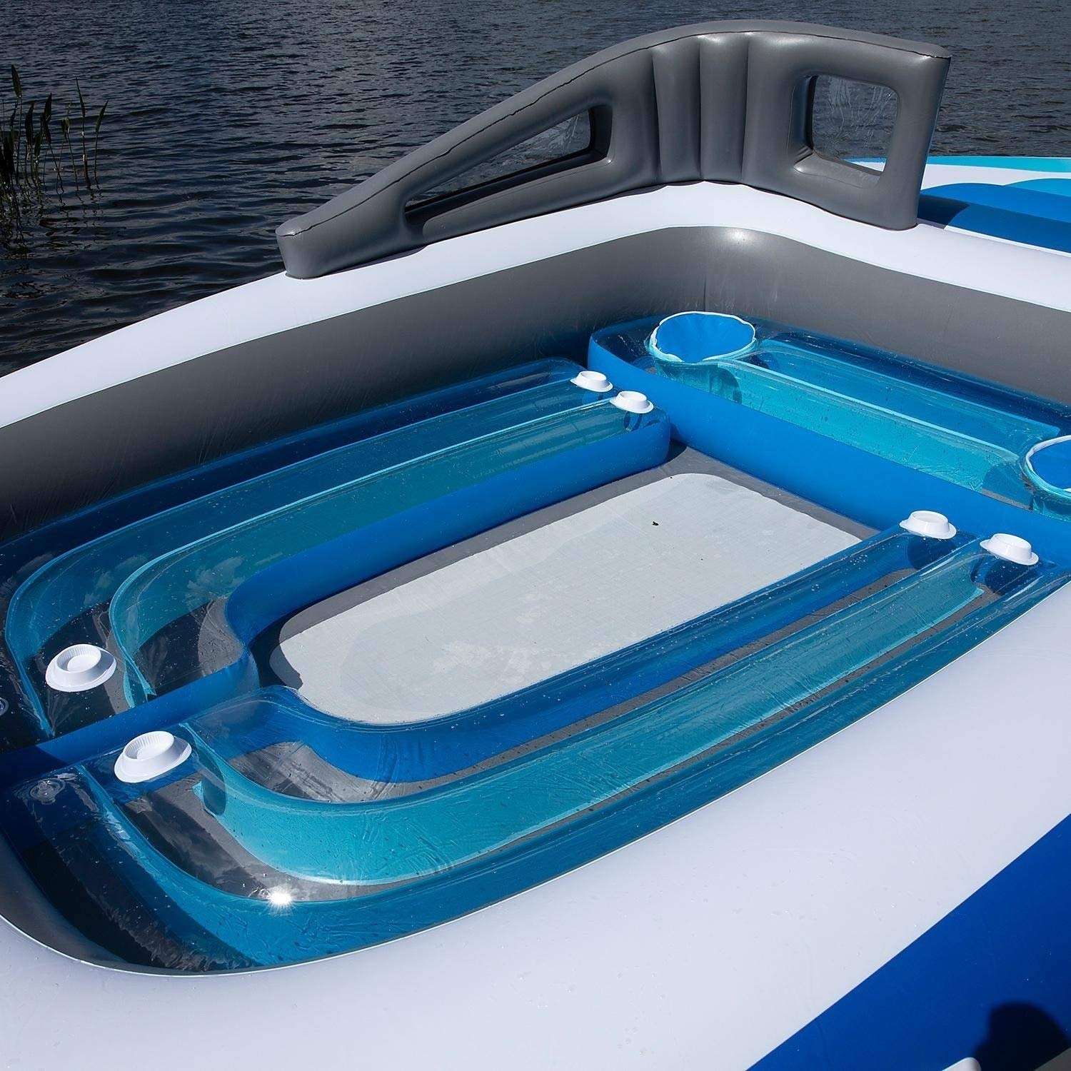 6-Person Inflatable Bay Breeze Boat Island Party Island