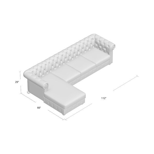 112′′ Wide Left Hand Facing Sofa & Chaise