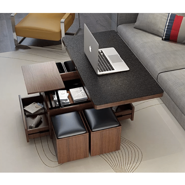 Multifunction Foldable Coffee Table Liftable