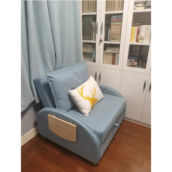 Folding sofa bed single living room dual-use small apartment multifunctional bedroom study folding bed cute net red sofa 1.1 meters sponge model with pedals