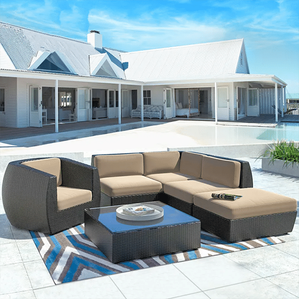 Outdoor sofa villa imitation rattan living room rattan sofa balcony leisure courtyard waterproof rattan sofa designer furniture