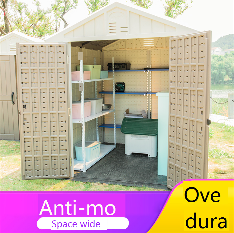 7.5x7, Outdoor Simple Mobile Assembly Tool Room - Plastic Storage Board Room