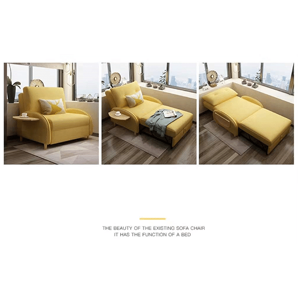 Folding sofa bed single living room dual-use small apartment multifunctional bedroom study folding bed cute net red sofa 1.1 meters sponge model with pedals