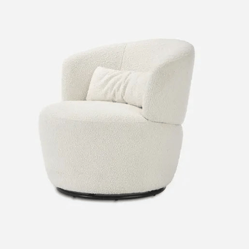 Amber Bouclé swivel chair