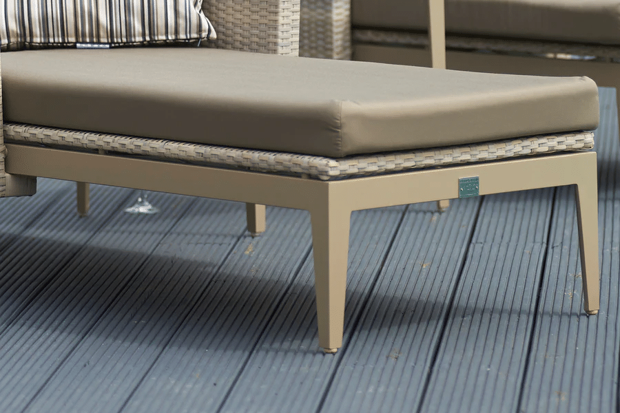 2 Hampstead Stone Sun Loungers with Side Table