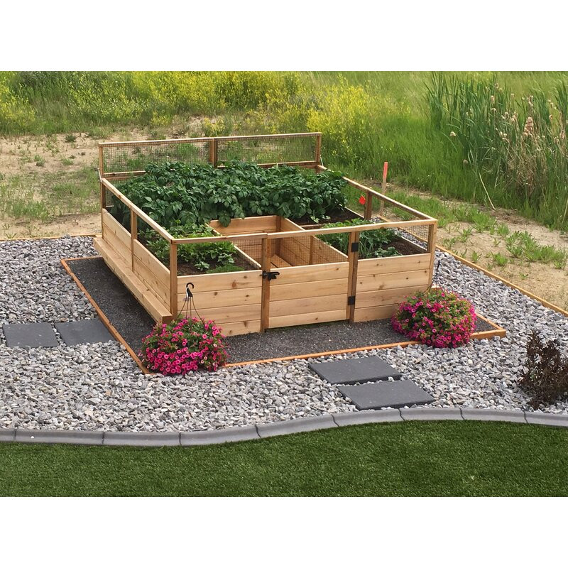 7.5' x 8' Wood Framed Garden Bed for Sale