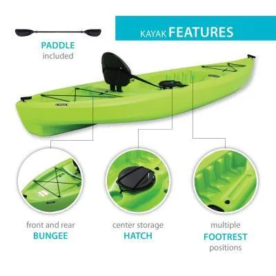 LIFETIME TIOGA 100 SIT-ON-TOP KAYAK (PADDLE INCLUDED)