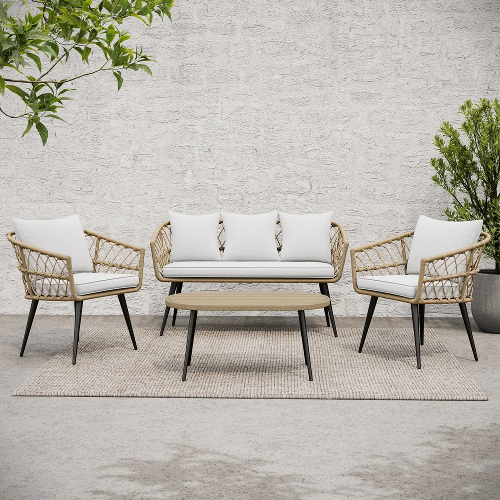 Modern Garden Fashion 5 Person Outdoor Seating Set