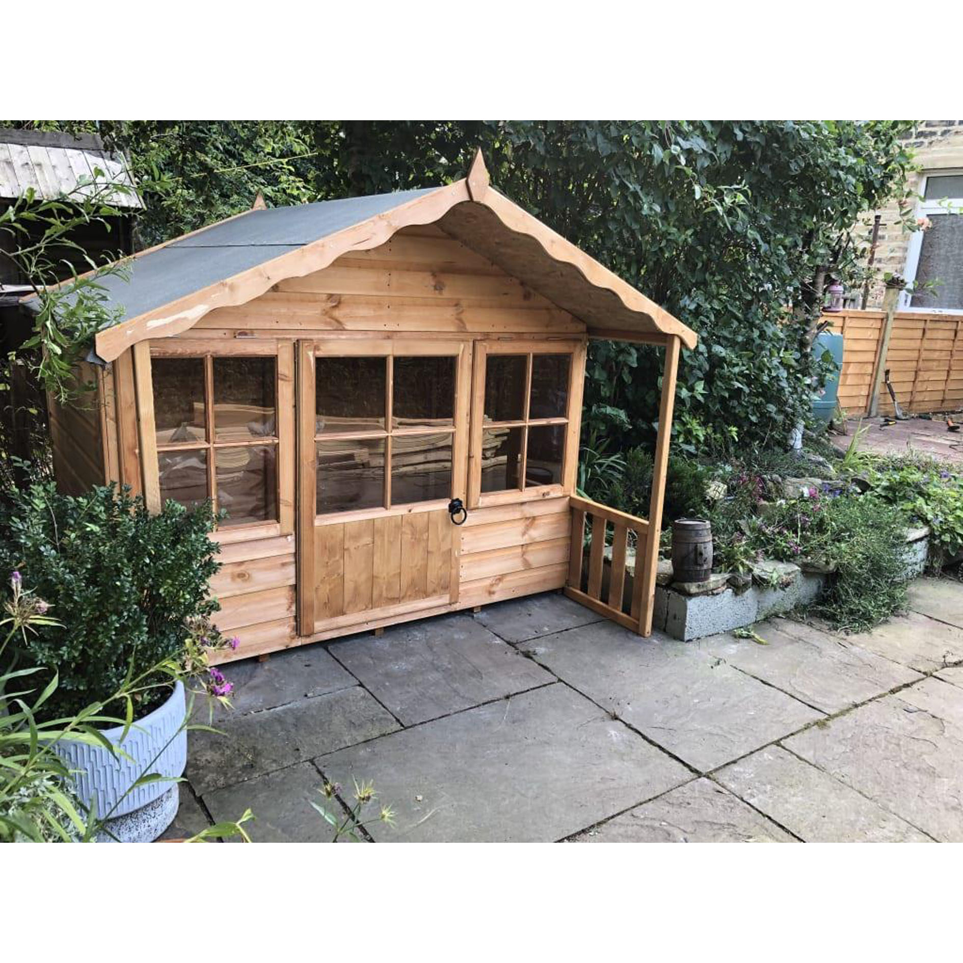Shire 6 x 5ft Pixie Wooden Playhouse with Veranda