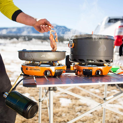 Jetboil Genesis Basecamp Backpacking and Camping Stove Cooking System with Camping Cookware