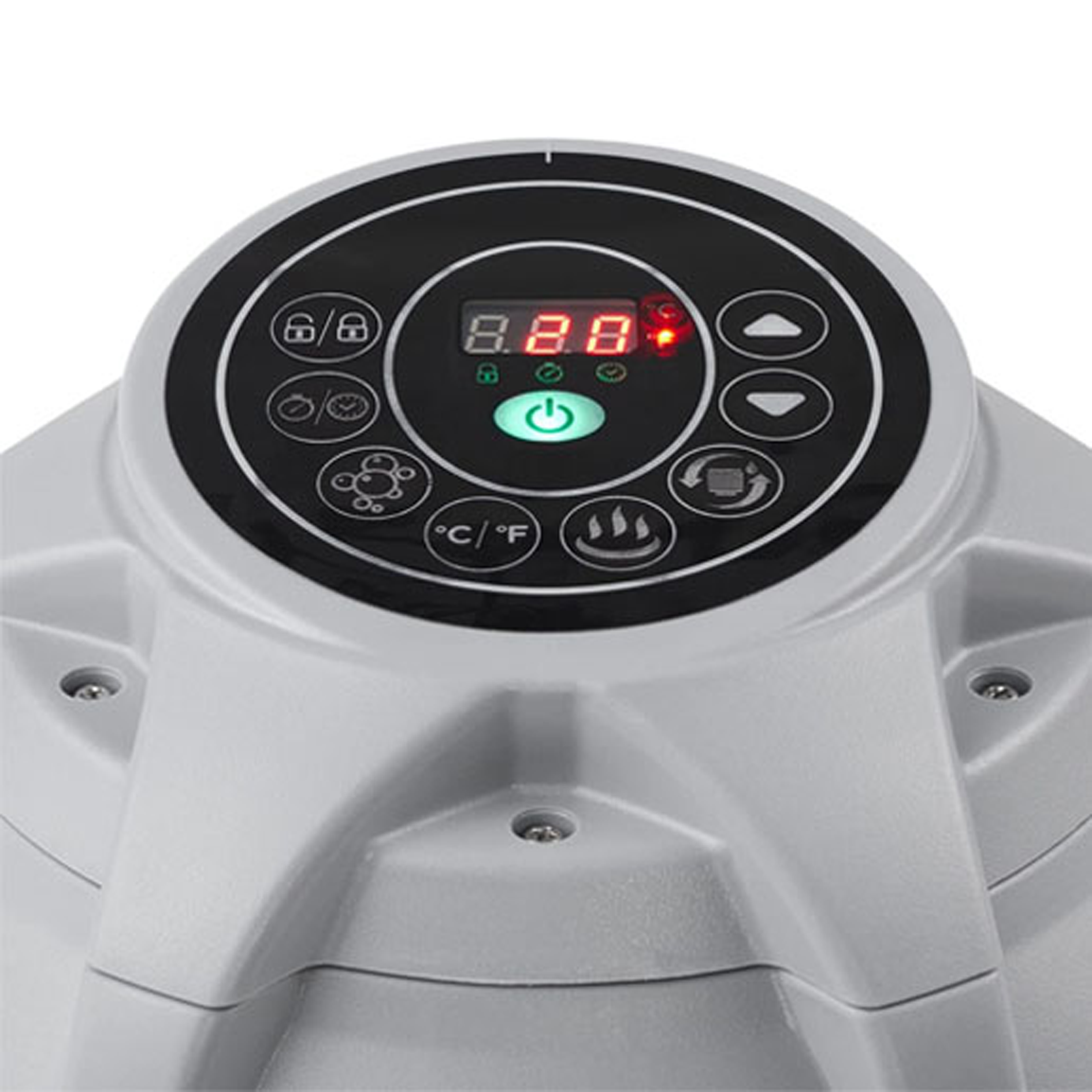 Outdoor portable inflatable hot tub spa for 4 persons with 120 nozzles, pumps, 2 filter elements and bathtub cover