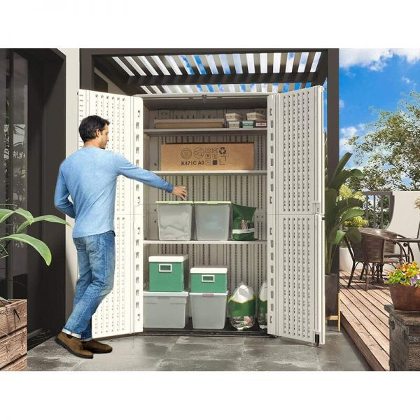 5 ft. W x 2 ft. D Resin Vertical Tool Shed