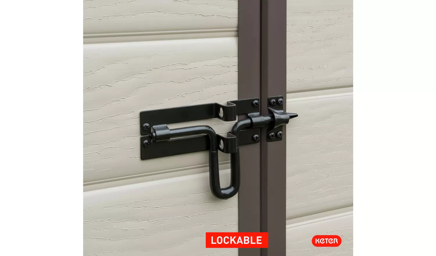 Keter Manor Apex Garden Storage Shed 4 x 6ft – Beige/Brown