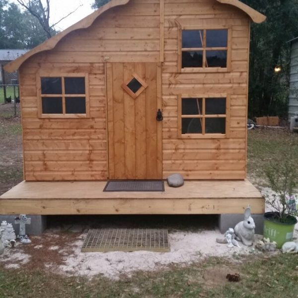 Swiss Cottage 7.71′ x 6.75′ Playhouse