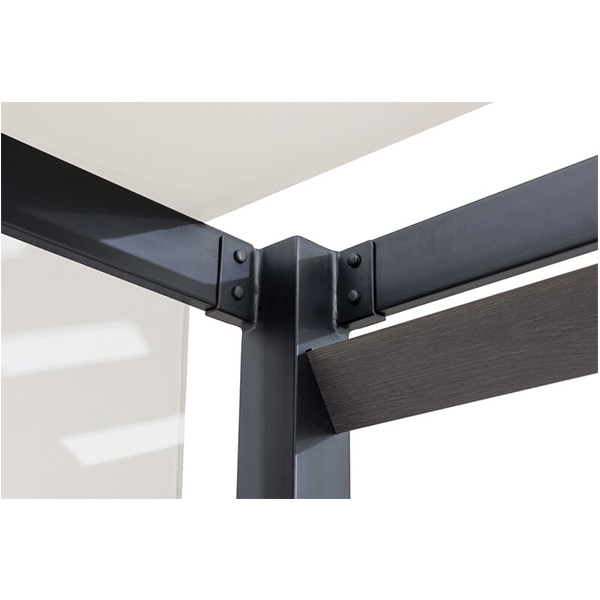 Soft backyard 12 feet. Width x 10 feet. D Steel pergola with canopy