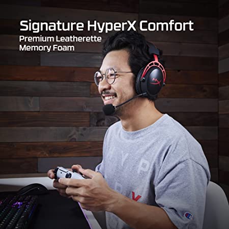 HyperX Cloud Alpha Wireless - Gaming Headset for PC, 300-hour battery life, DTS Headphone:X Spatial Audio, Memory foam, Dual Chamber Drivers, Noise-cancelling