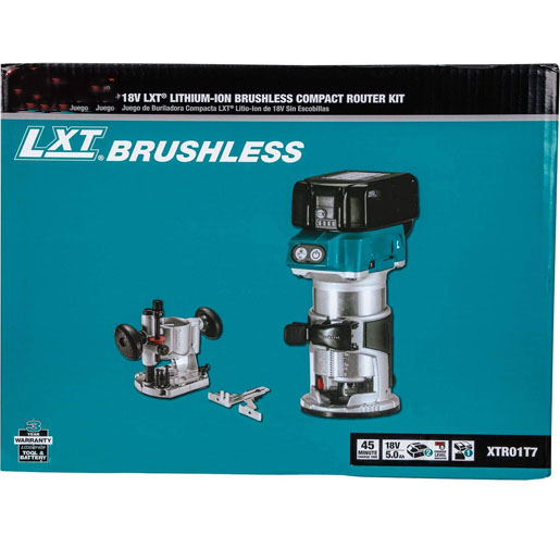 Makita XTR01T7 18V LXT Lithium-Ion Brushless Cordless Compact Router Kit