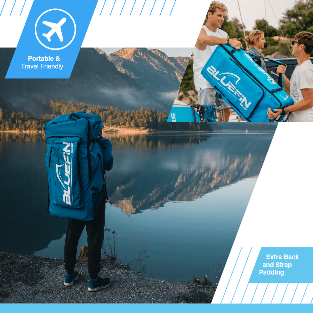 Bluefin Stand Up Inflatable Paddle Board | Mammoth 18' Model | Family/Group Board - Up To 10 Users | Includes Accessories