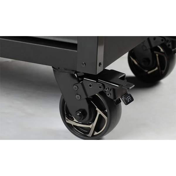 Industrial 52 in. W x 21.5 in. D 15-Drawer Tool Chest and Rolling Cabinet Combo with LED Light in Matte Black