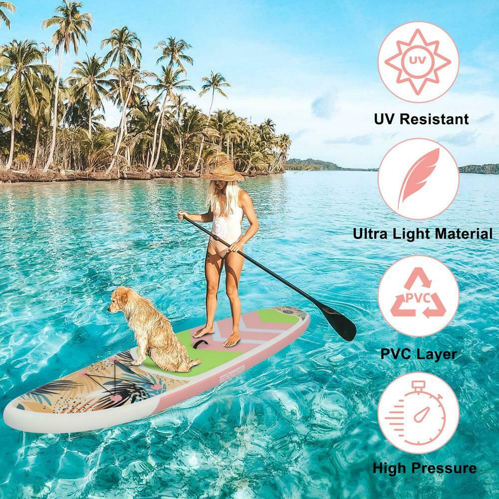 New 10.5Ft Stand Up Paddle Board SUP Surfboard+Bag+Leash+Paddle+Fin+Pump+Kit