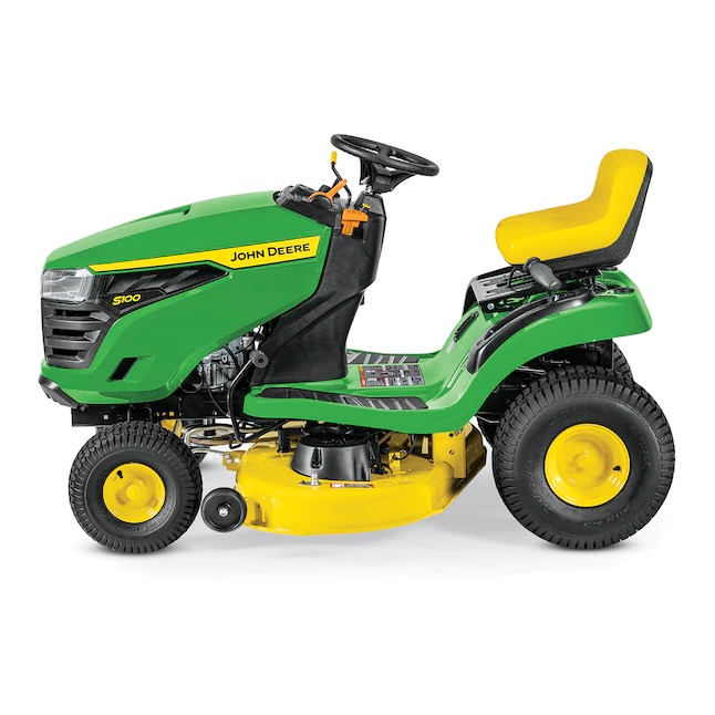 John Deere S100 17.5-HP Side By Side Hydrostatic 42-in Riding Lawn Mower with Mulching Capability