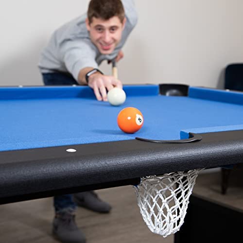 Hathaway Fairmont Portable 6-Ft Pool Table for Families with Easy Folding for Storage, Includes Balls, Cues, Chalk