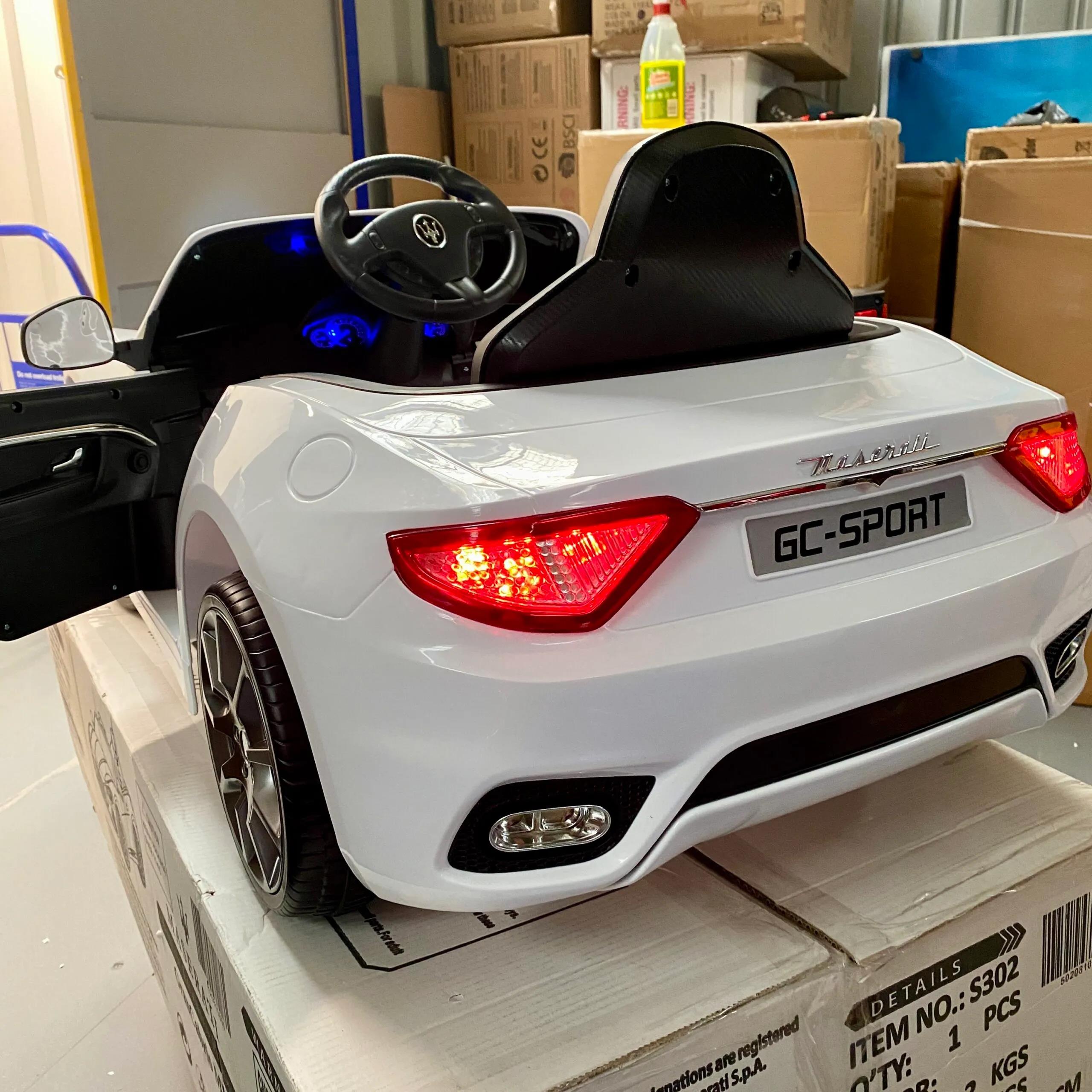 Maserati Gran Cabrio Kids 12v Electric Ride On Car in WHITE