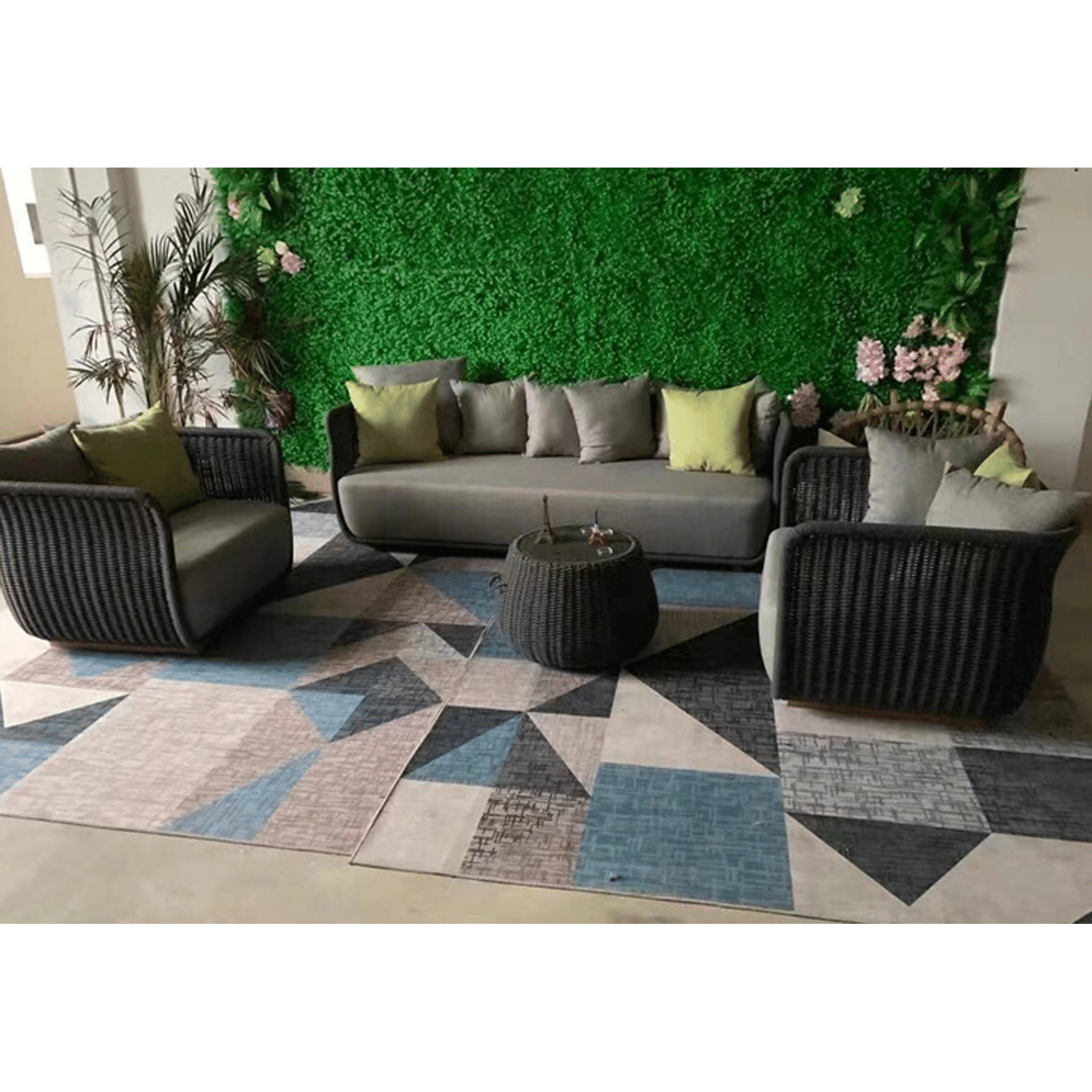 Small Apartment Outdoor Garden Sofas Waterproof Courtyard Hotel Lounge Chairs Sunscreen Villa Living Room Furniture Leisure Sofa