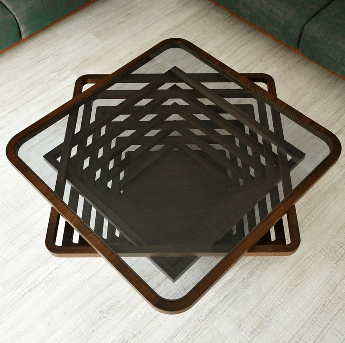 Natural Walnut Custom Designed Coffee Table,Modern Coffee Table,Wood Coffee Table, Rustic Coffee Table,Wood Art, Coffee Table