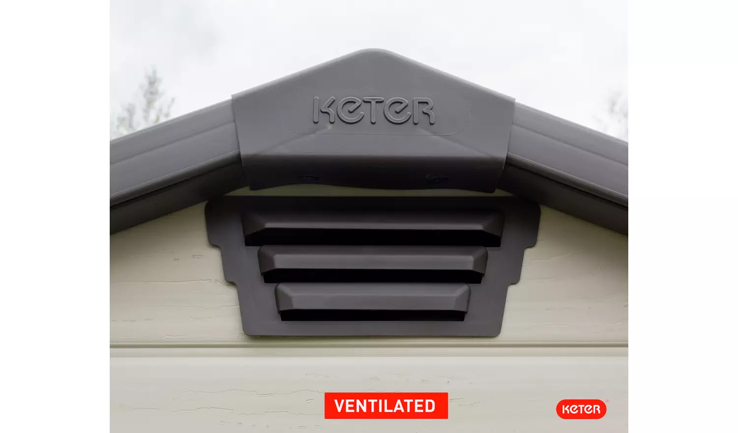 Keter Manor Apex Garden Storage Shed 4 x 6ft – Beige/Brown