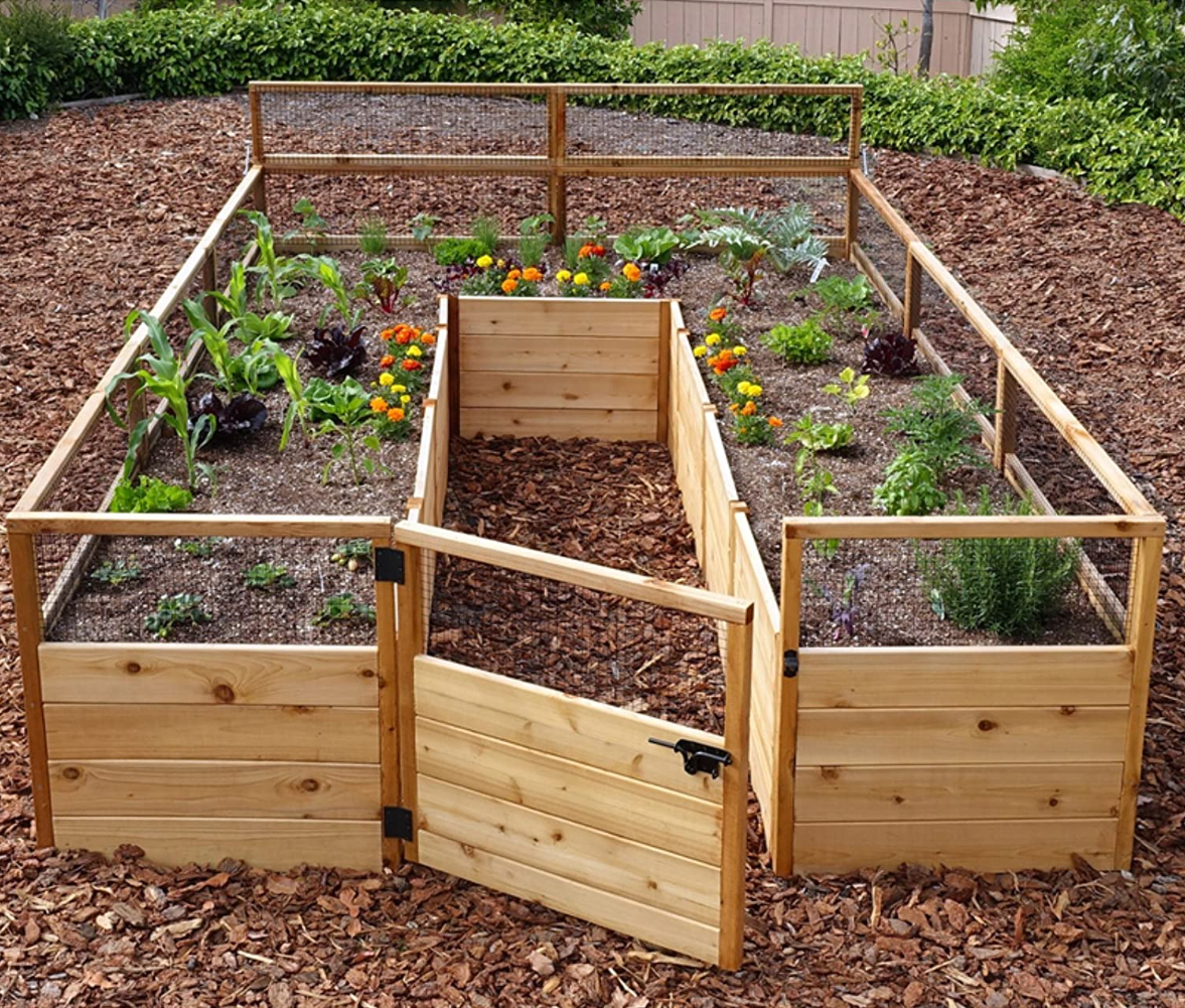 20.32 x 30.48 cm cedar garden bed