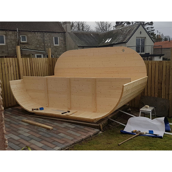 cabin oval sauna LOG CABIN OVAL SAUNA