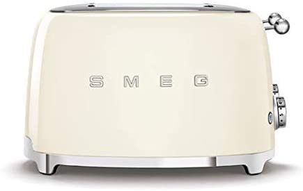 Smeg KLF04CRUK 1.7Ltr Variable Temperature Controlled Kettle and TSF03CRUK 4 Slice Toaster in Retro Cream