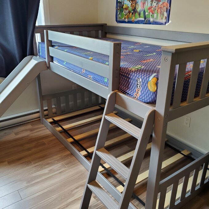 Jeniffer Twin Over Twin solid wood standard bunk bed by Harriet Bee
