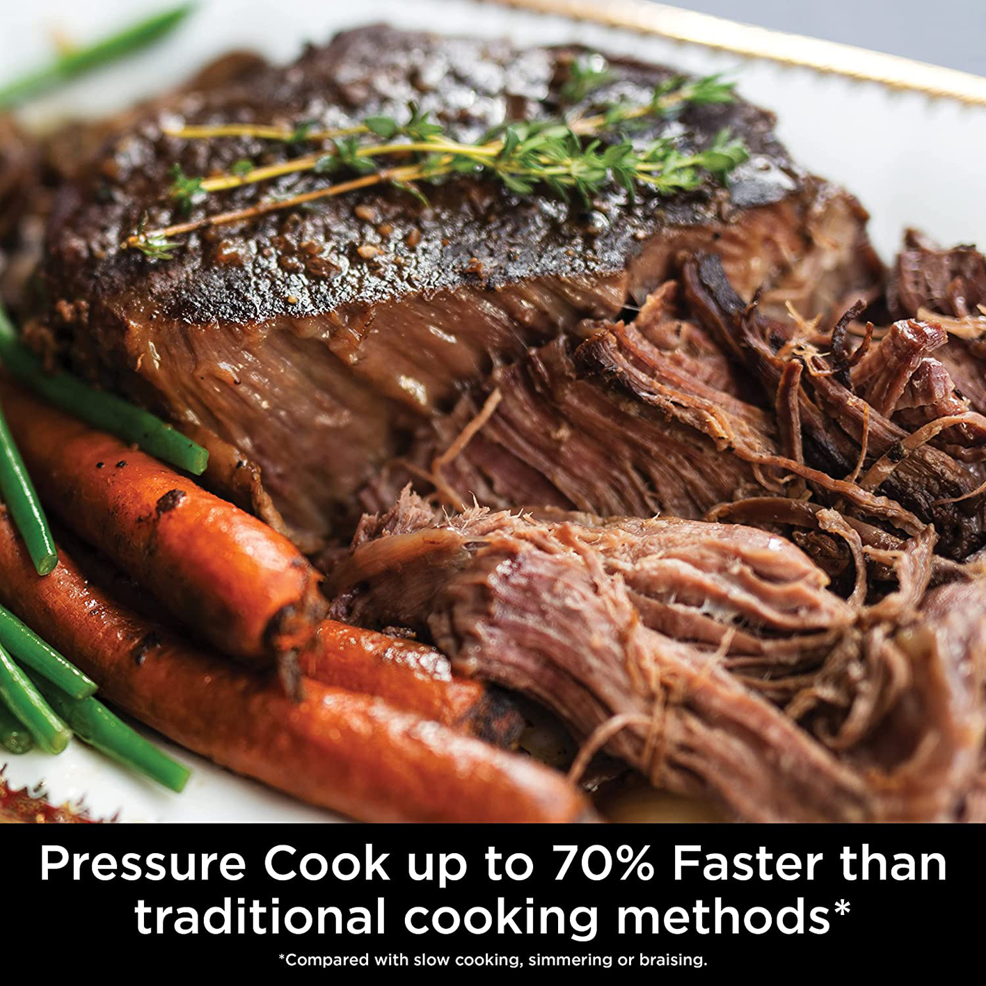 Ninja Foodi MAX 15-in-1 SmartLid Multi-Cooker 7.5L [OL750UK] Smart Cook System, Digital Cooking Probe, Pressure Cooker, Air Fryer