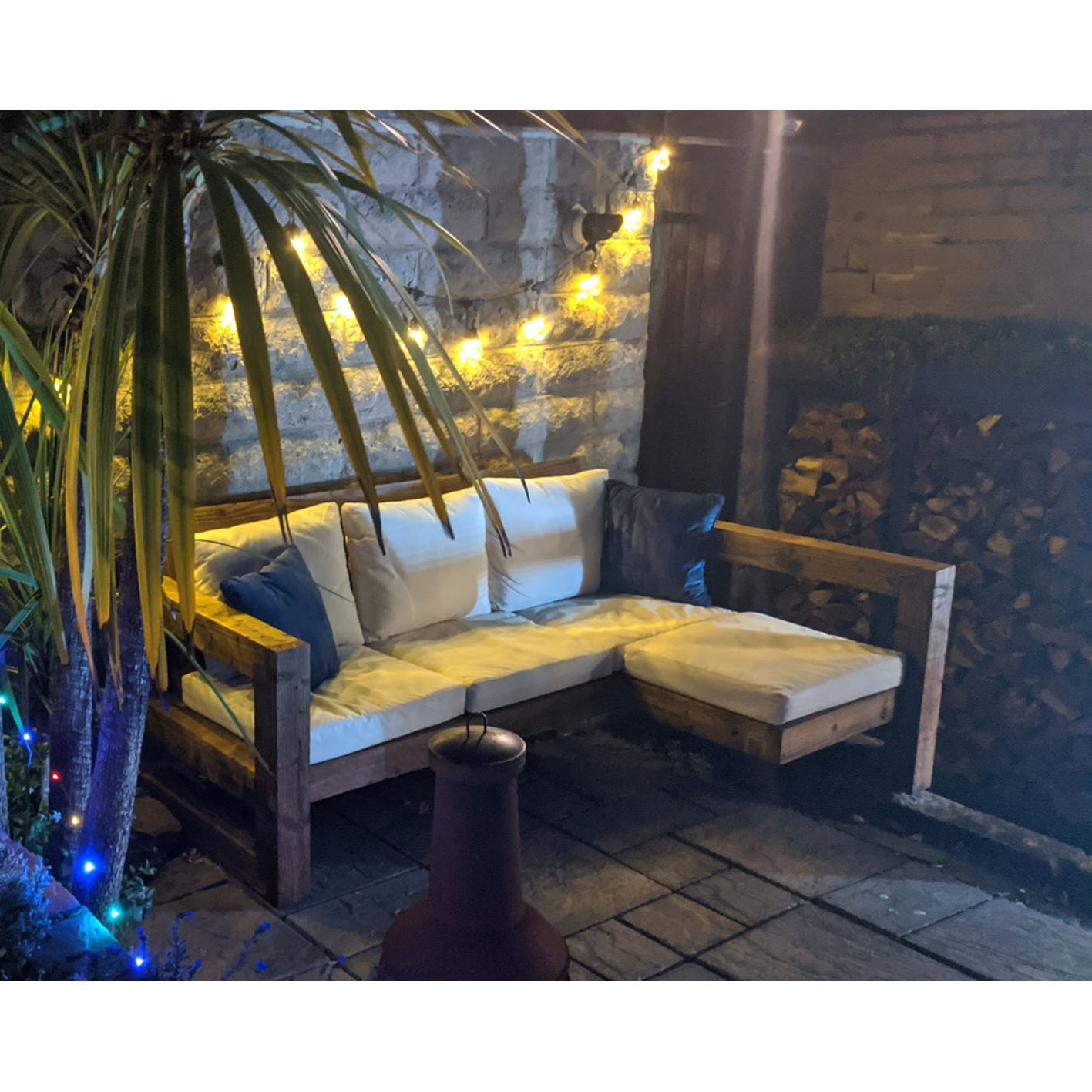 Rustic/Industrial Solid Wood Garden Sofa/Bench/Chair/Lounger