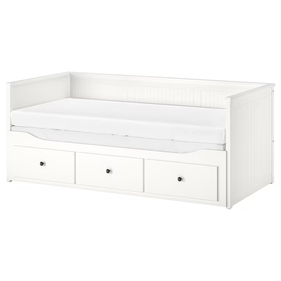 IKEA Hemnes DELIVERY included Day-bed w 3 drawers1 mattresses, white