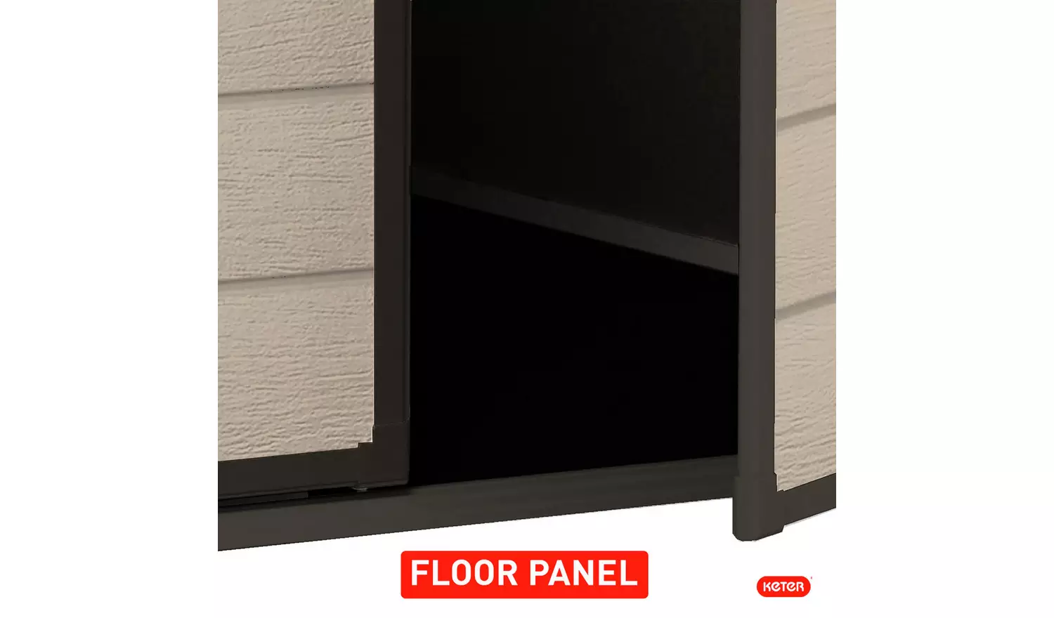 Keter Manor Apex Garden Storage Shed 4 x 6ft – Beige/Brown