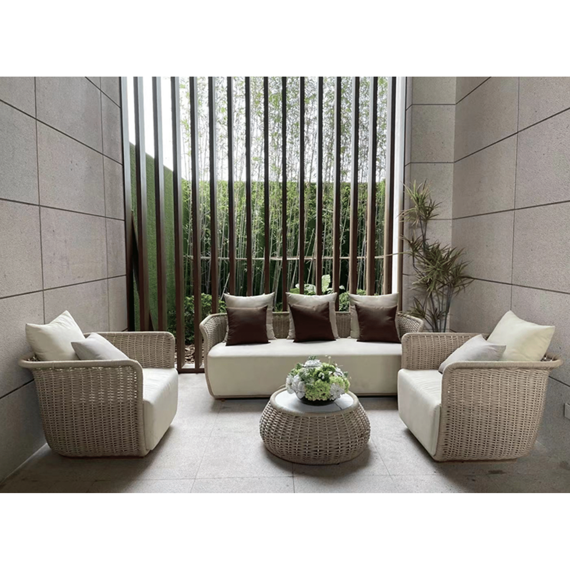 Small Apartment Outdoor Garden Sofas Waterproof Courtyard Hotel Lounge Chairs Sunscreen Villa Living Room Furniture Leisure Sofa