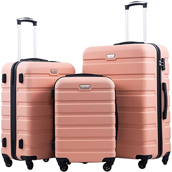 COOLIFE Luggage 3 Piece Set Suitcase Spinner Hardshell Lightweight TSA