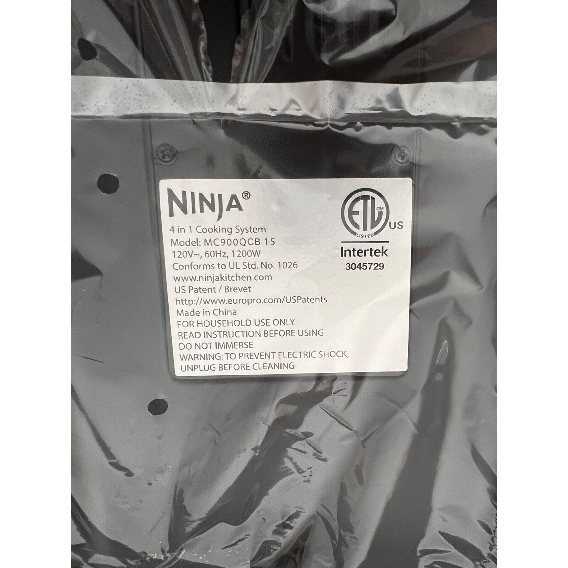 HC New Ninja 4 in 1 Cooking System w/ Wire Basket MC900Q Stainless Steel Blue