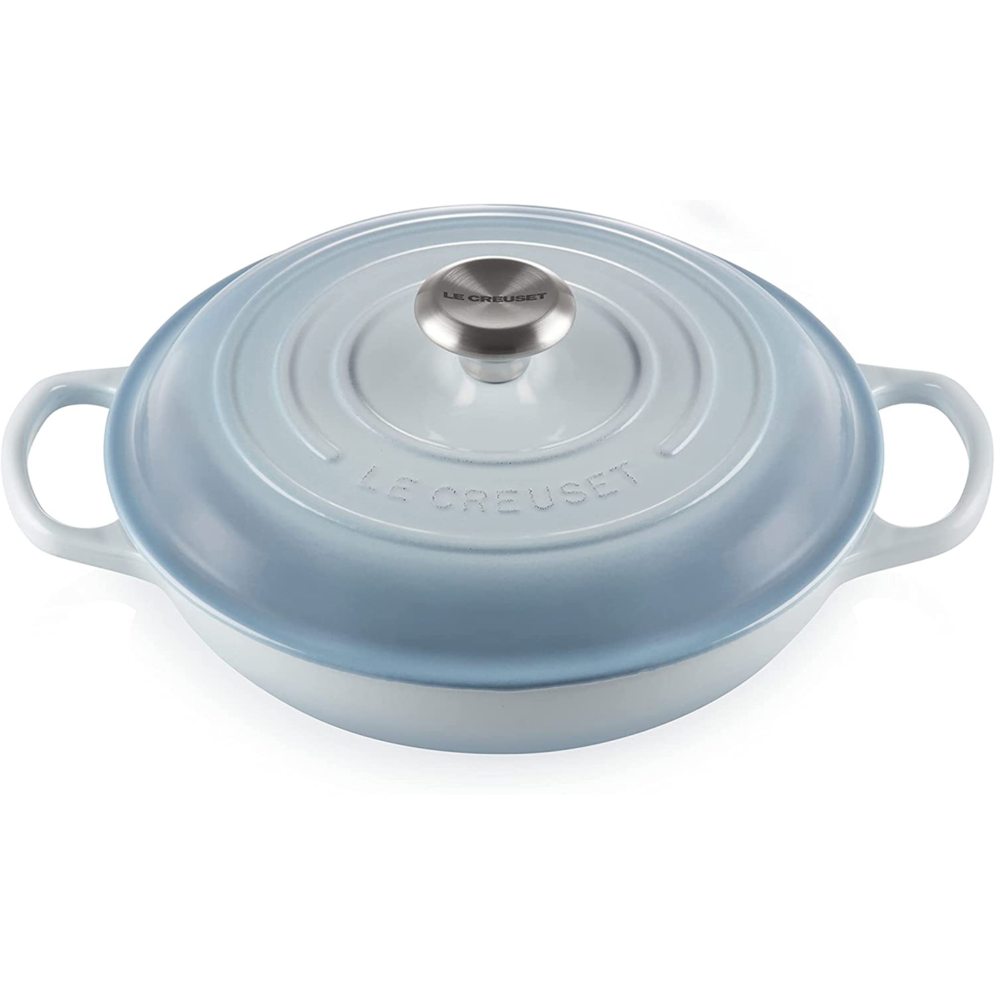 Le Creuset Shallow Casserole/Braiser With Lid, 26 cm, 2 Litres, Navy, 25032265214460
