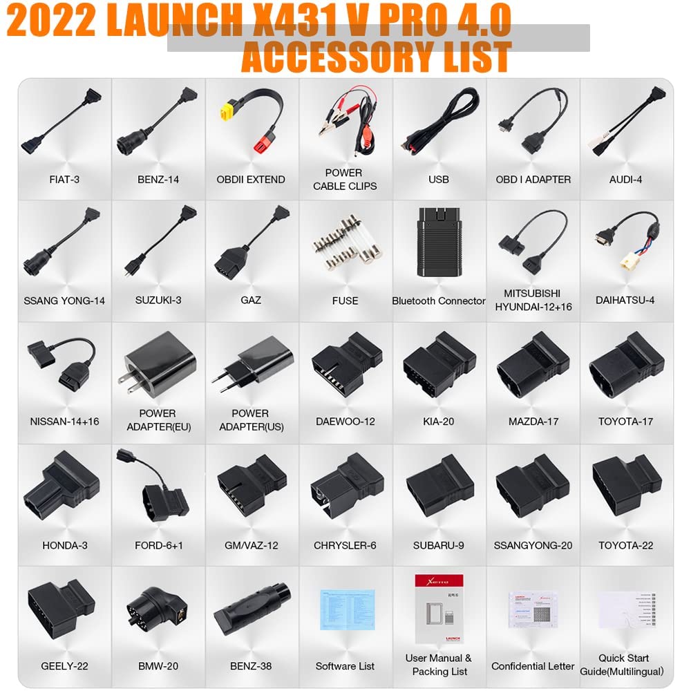 LAUNCH X431 V Pro 4.0 - 2022 Model Full Bidirectional Scan Tool,OEM Full System Automotive Diagnostic Scanner,2(Two) Years Free Update