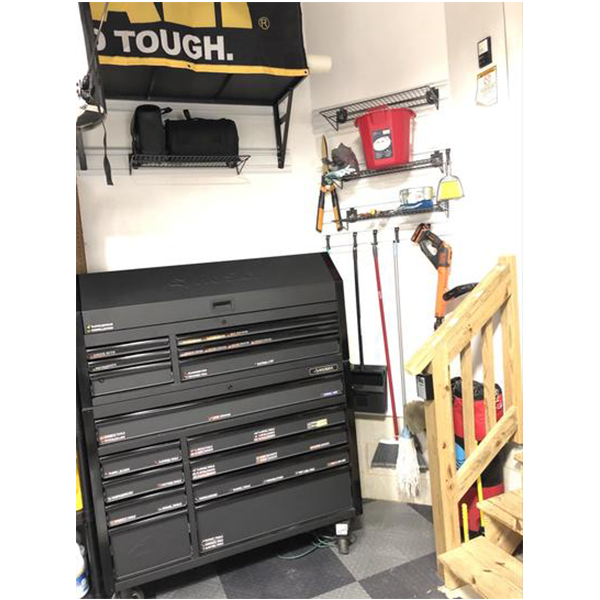 Industrial 52 in. W x 21.5 in. D 15-Drawer Tool Chest and Rolling Cabinet Combo with LED Light in Matte Black