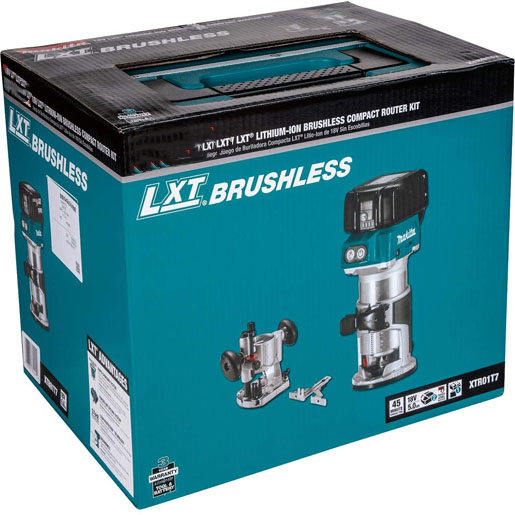 Makita XTR01T7 18V LXT Lithium-Ion Brushless Cordless Compact Router Kit