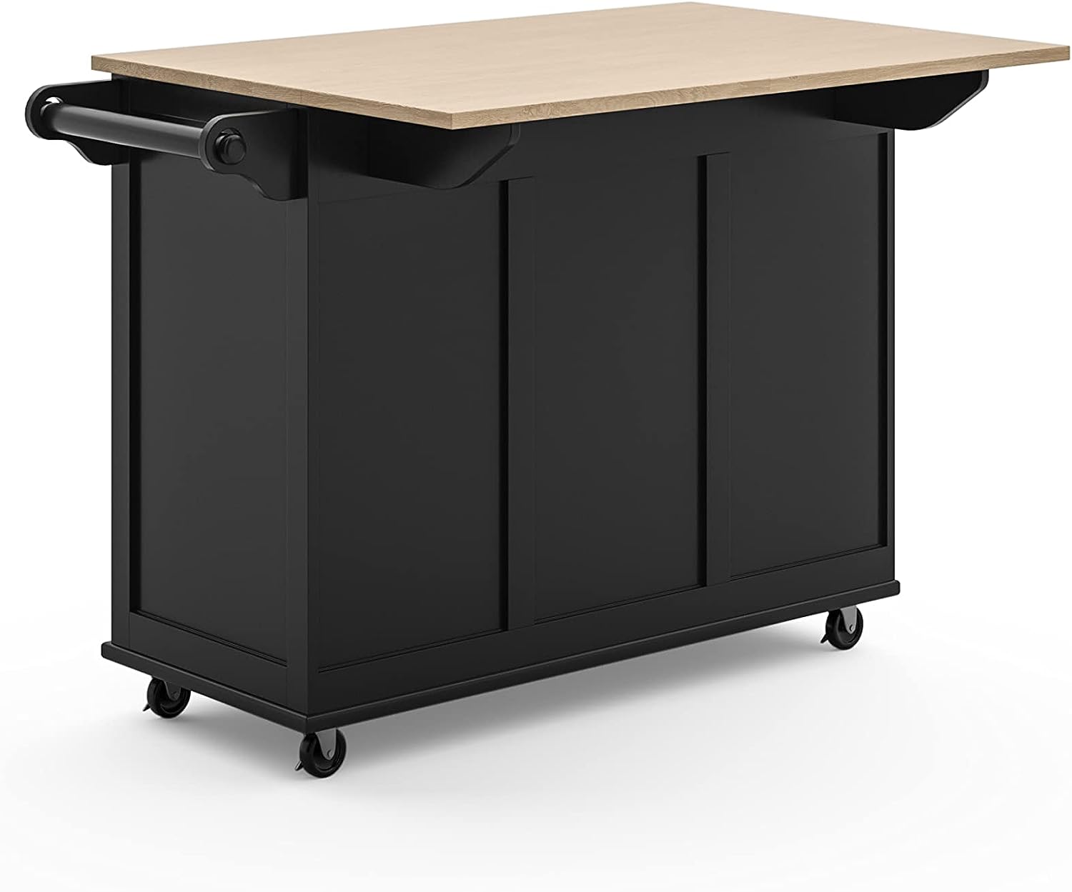 Liberty Black Kitchen Cart with Wood Top by Home Styles