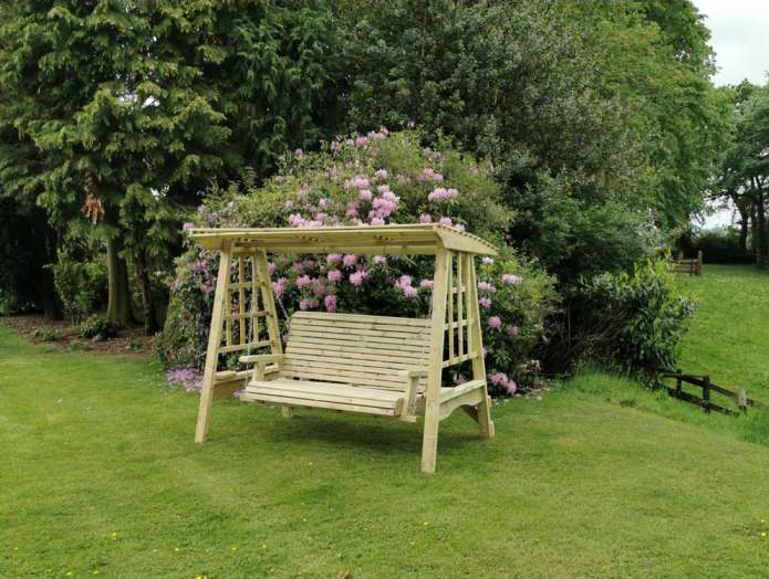 Antoinette wooden three garden swing - 2.3 m (7 ft 6 in)
